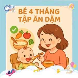 Bé tập ăn dặm